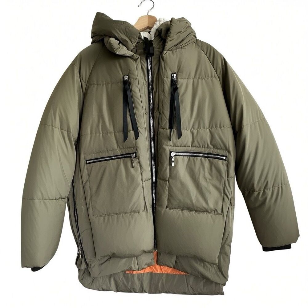 Orolay Puffer Coat XL Women's Jacket Thickened Down Green Zippers Parka - Picture 2 of 8